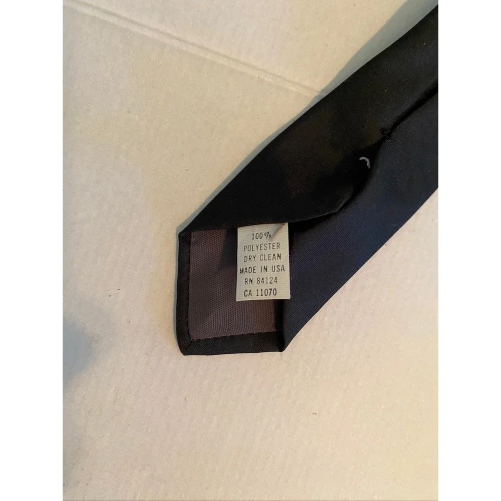 Vintage 1994 Ralph Marlin Three Stooges Antics Black White Novelty Tie Mens USA